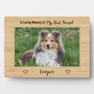 Plaque Photo Bois dans la mémoire amoureuse Meilleur Ami Dog Me