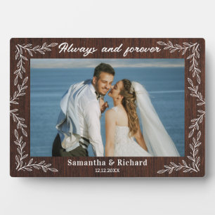 Plaque Photo Bois Rustique Toujours Et Pour Toujours Photo Mari