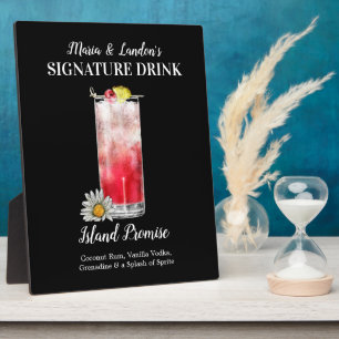 Plaque Photo Boisson Rouge• PERSONNALISEZ cette Boisson Signatu