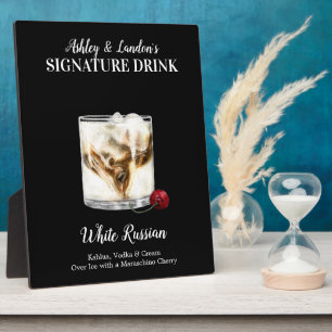 Plaque Photo Boisson White Russian • Boisson signature PERSONAL