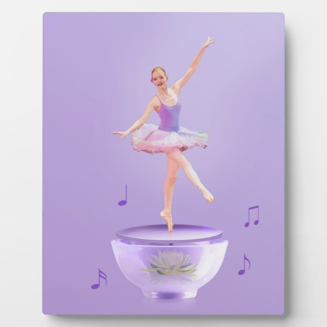 Plaque Photo Boîte à musique Ballerina personnalisable (Devant)