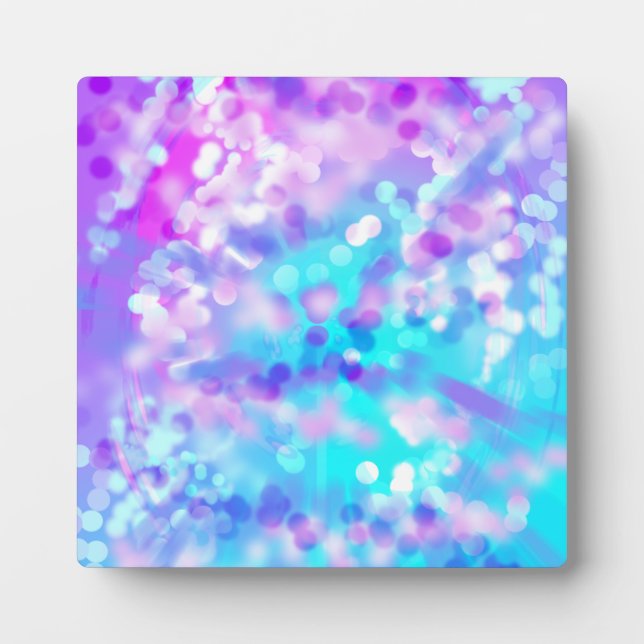 Plaque Photo Bokeh Violet Et Bleu 7518 (Devant)