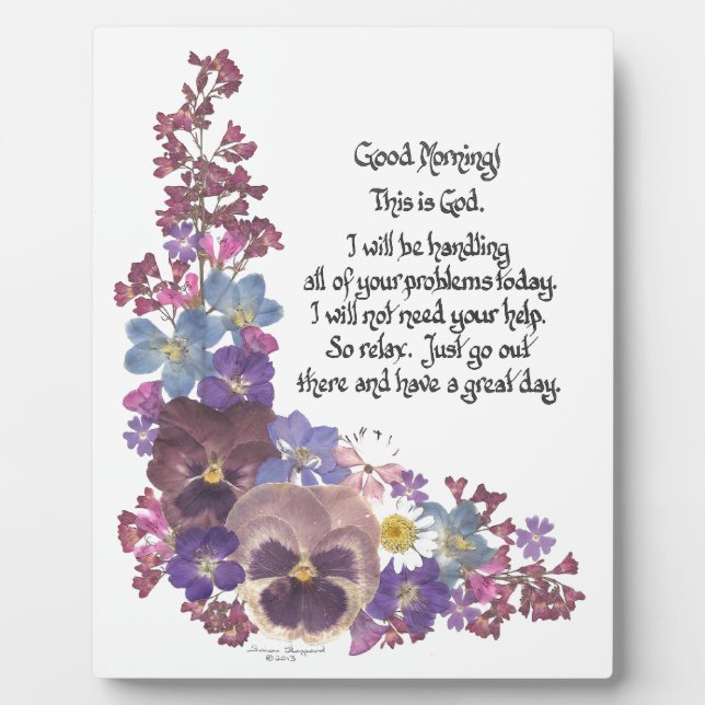 Plaque Photo Bonjour ! (Devant)