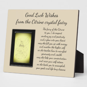 Plaque Photo Bonne chance Crystal Fairy