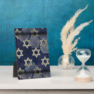 Plaque Photo Bonne Hanoukka Star de David menorah Dreidel Slipp