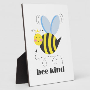 Plaque Photo Bonne princesse d'abeille avec couronne et slogan