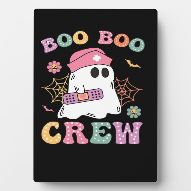 Plaque Photo Boo Boo Crew Ghost Nurse Classic T-shirt (Devant)