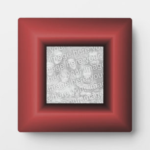 Plaque Photo Bordure Rouge Cuivre