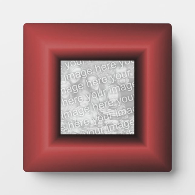 Plaque Photo Bordure Rouge Cuivre (Devant)