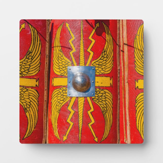 Plaque Photo Bouclier militaire romain - Scutum (Devant)