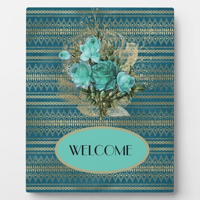 Plaque Photo Bouquet de bienvenue Rose Seafoam (Devant)