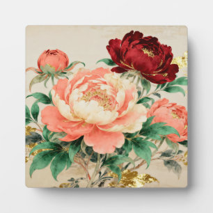 Plaque Photo Bouquet Floral de Pivoine Luxueux