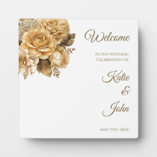 Plaque Photo Bouquet-Mariage de fleurs neutres