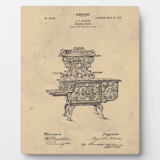 Plaque Photo Brevet vintage Fancy Stocks (Devant)