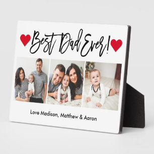 Plaque Photo Brosse moderne Coeurs de script 3 photo Meilleur p