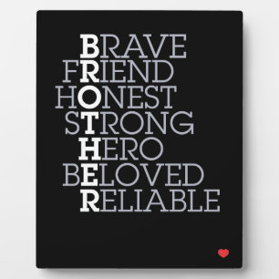 Plaque Photo Brother Gift