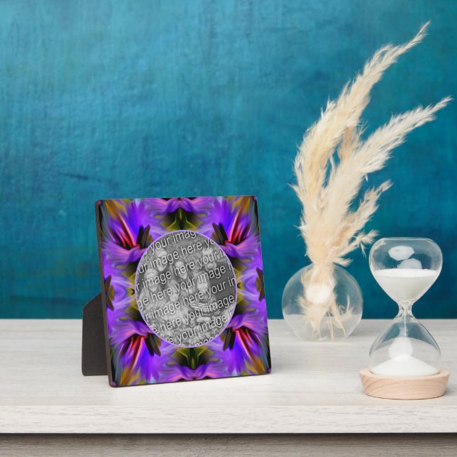 Plaque Photo Brush Swirls Abstrait Ajouter Votre Photo (Insitu)