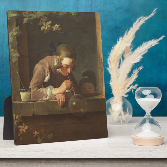 Plaque Photo Bulles de savon, c. 1733-34 (huile sur toile) (Côté)