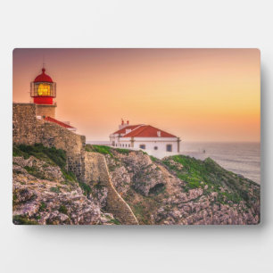 Plaque Photo Cabo Sao Vicente Au Coucher Du Soleil Algarve, P