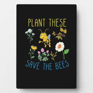 Plaque Photo Cadeau apiculteur Plantes Qui Sauvent Les Abeill