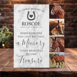 Plaque Photo Cadeau commémoratif de cheval - Photo équine