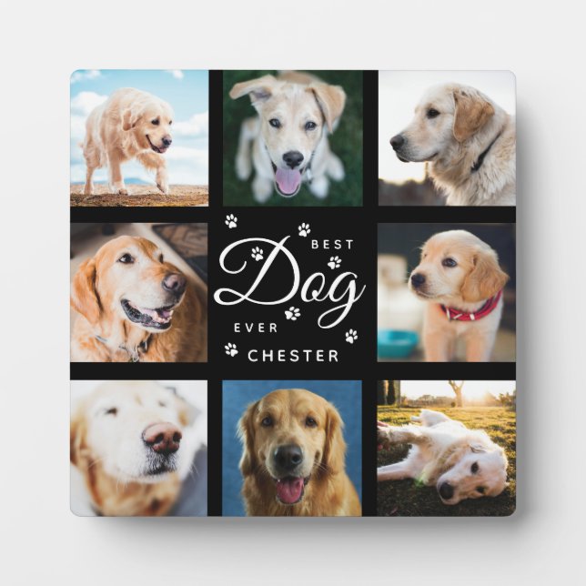 Plaque Photo Cadeau commémoratif de chien Meilleur chien Jamais (Devant)