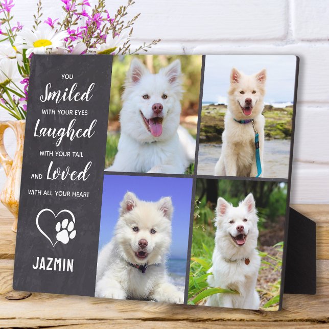 Plaque Photo Cadeau commémoratif de chien - Perte d'animal de c (Créateur téléchargé)