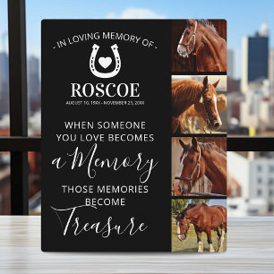 Plaque Photo Cadeau commémoratif pour cheval - Équin