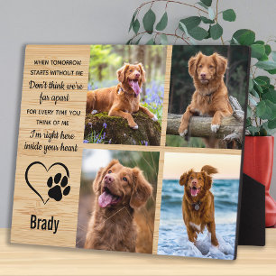 Plaque Photo Cadeau commémoratif pour chien de compagnie - Symp