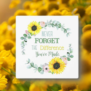 Plaque Photo Cadeau d'affirmation ! Cadeau floral réfléchi sur 