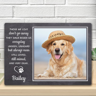 Plaque Photo Cadeau de deuil pour animal de compagnie personnal