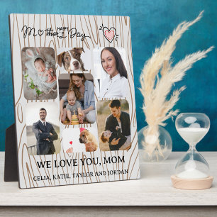 Plaque Photo Cadeau de la fête de la mère personnalisée : 7-Pho