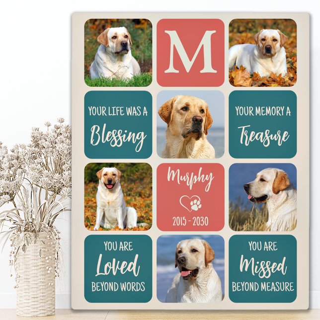 Plaque Photo Cadeau de mémorial pour chien Perte d'animal de co (Créateur téléchargé)