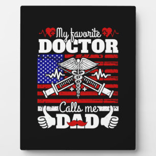 Plaque Photo Cadeau de Noël Mon Médecin Favori M'Appelle Papa