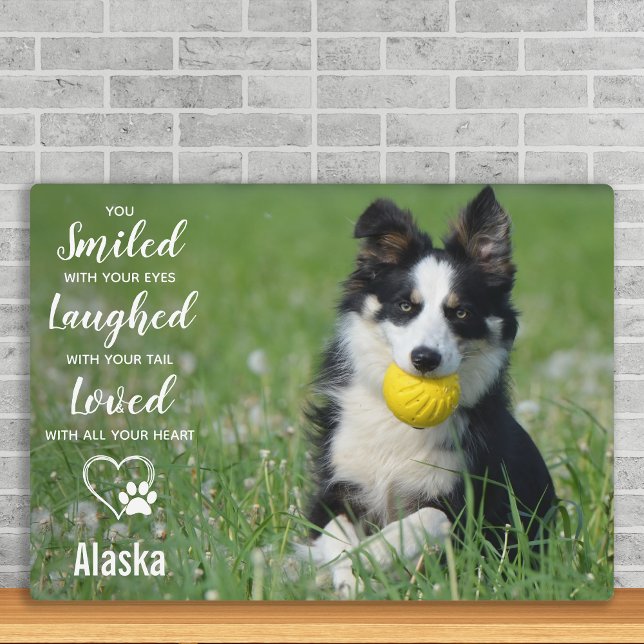 Plaque Photo Cadeau de perte de chien - Sympathie de chien Gard (Créateur téléchargé)