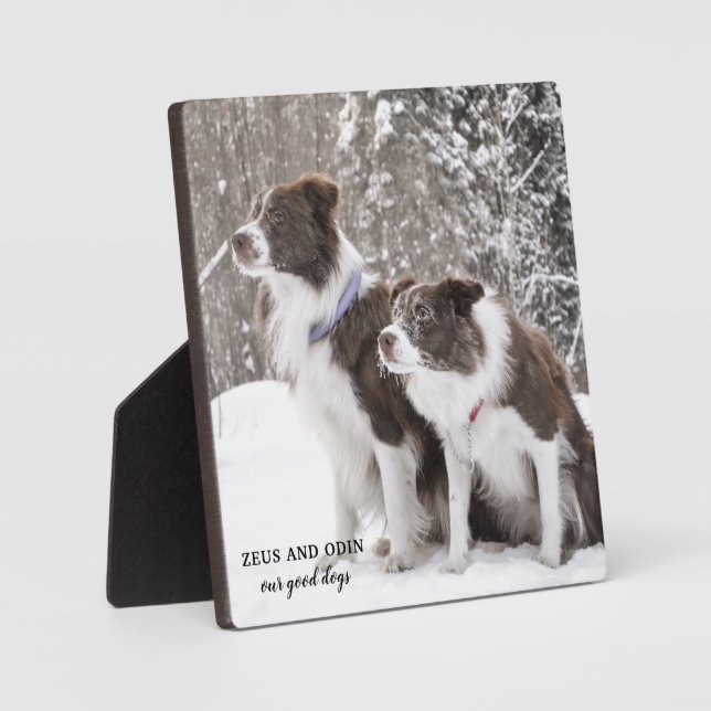 Plaque Photo Cadeau de photo d'animal de compagnie Chien (Recto)