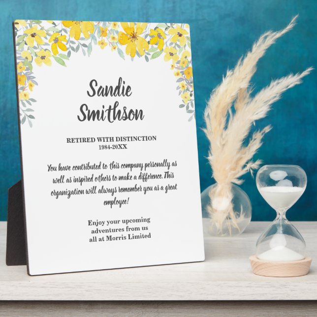 Plaque Photo cadeau de retraite pour le patron, l'employé, serv (Côté)