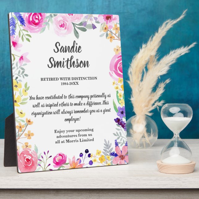 Plaque Photo cadeau de retraite pour le patron, l'employé, serv (Côté)