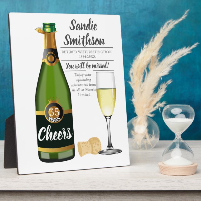 Plaque Photo cadeau de retraite pour le patron, l'employé, serv (Côté)