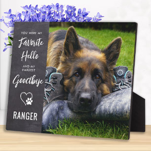 Plaque Photo Cadeau de souvenir pour chien - Perte d'animal de