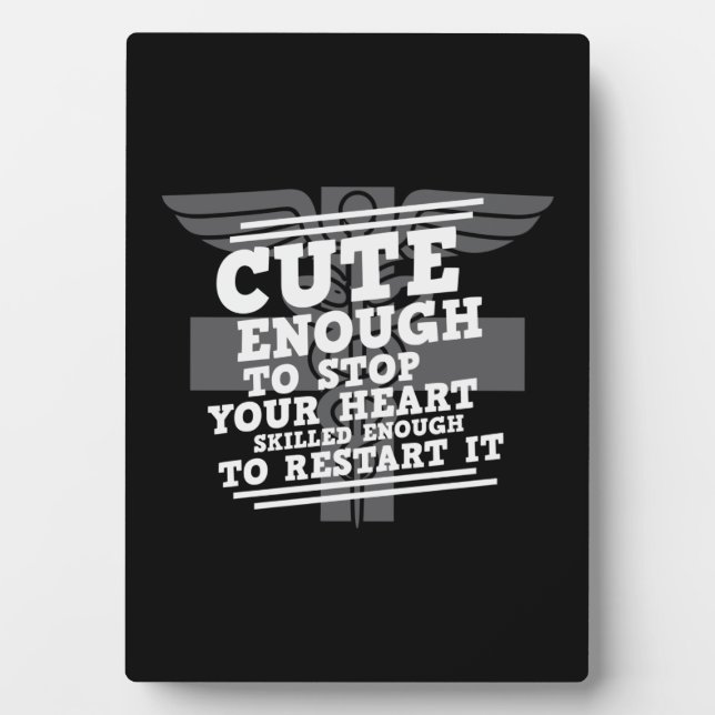 Plaque Photo Cadeau d'infirmière assez mignon pour arrêter votr (Devant)