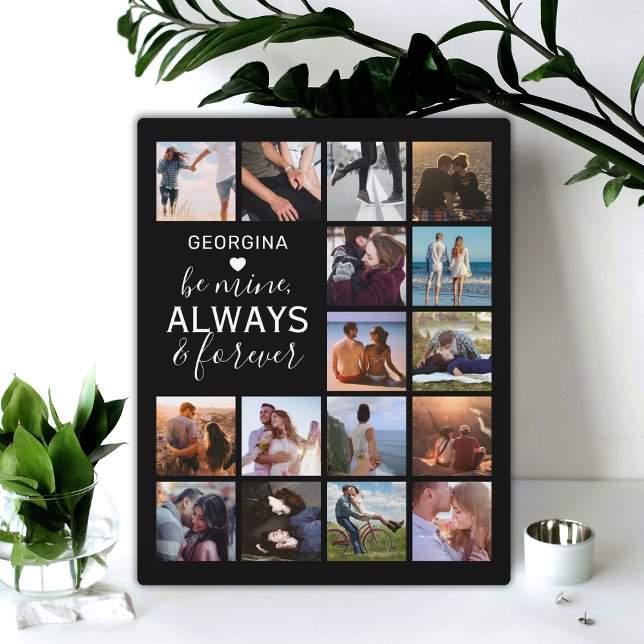 Plaque Photo Cadeau Fais-Moi | Collage de photos de couple (Créateur téléchargé)