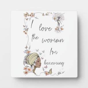 Plaque Photo Cadeau floral d'amour de soi pour femmes
