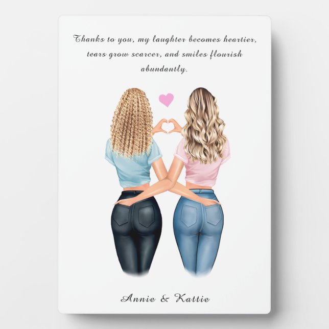 Plaque Photo Cadeau personnalisé Friendship quote Friendship pr (Devant)