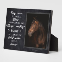Cadeau personnalisé Horse Memorial Photo