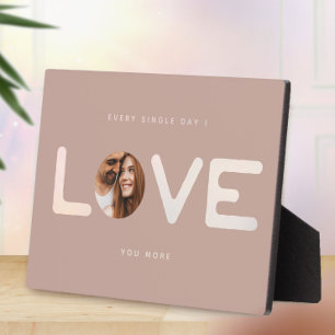 Plaque Photo Cadeau personnalisé moderne pour la Saint-Valentin