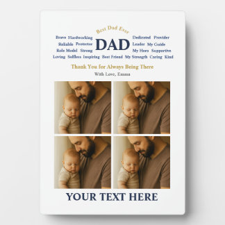 Plaque Photo Cadeau personnalisé pour papa