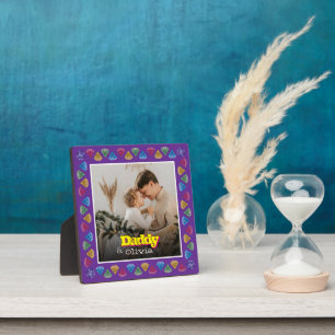 Plaque Photo Cadeau personnalisé pour papa - Mémoire photo fami