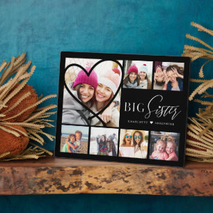 Plaque Photo Cadeau Pour Big Sister 7 Photo Collage Coeur BFF