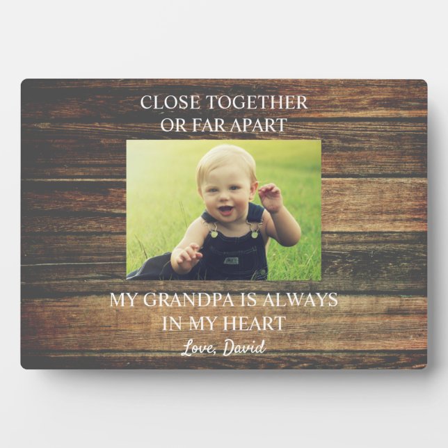 Plaque Photo Cadeau pour grand-père longue distance grand-père  (Devant)